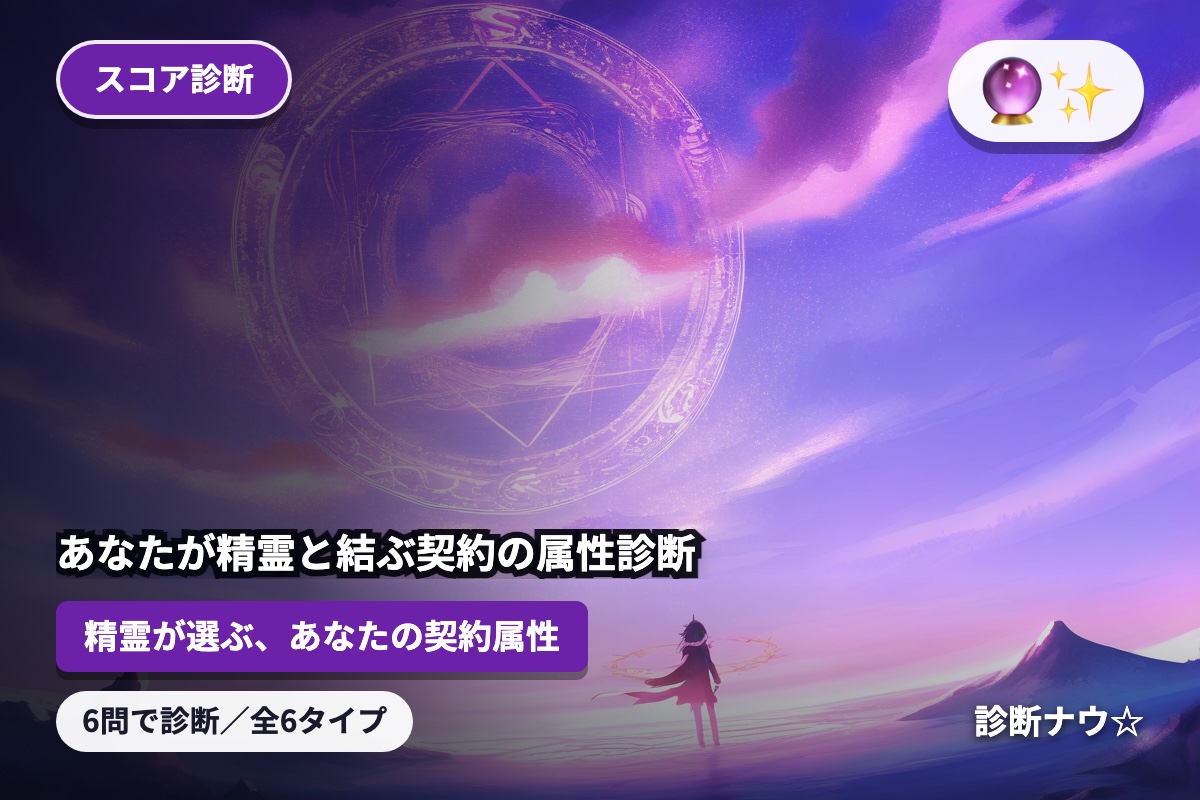 あなたが精霊と結ぶ契約の属性診断